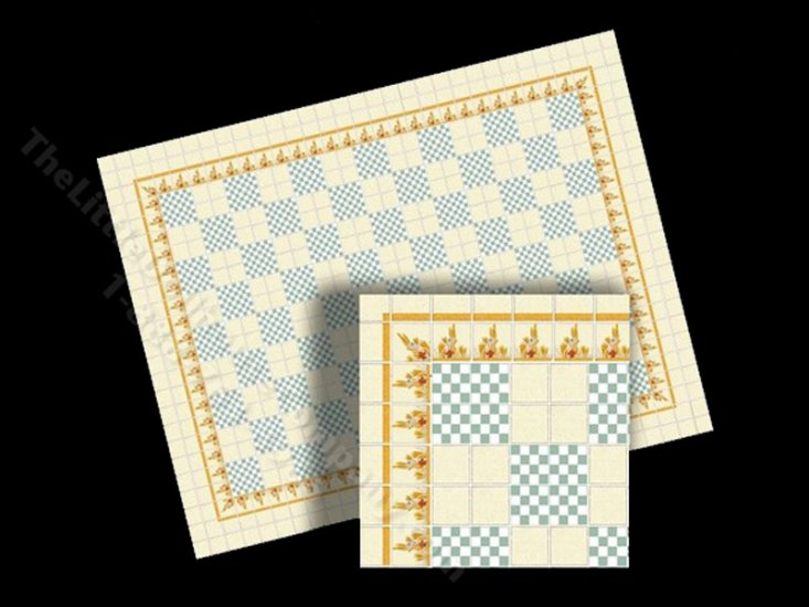 (image for) Miniature Faux Tile Flooring for Dollhouses