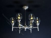 (image for) Miniature Battery Operated 6-Arm Madison Park Chandelier with Wand for Dollhouses