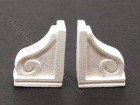 (image for) Dollhouse Scale Model Corbel Brackets (2 pc.)