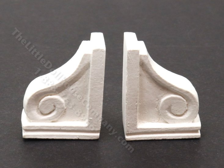 (image for) Dollhouse Scale Model Corbel Brackets (2 pc.)