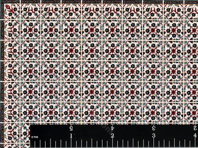(image for) Floral Tile Pattern Miniature Wallpaper for Dollhouses