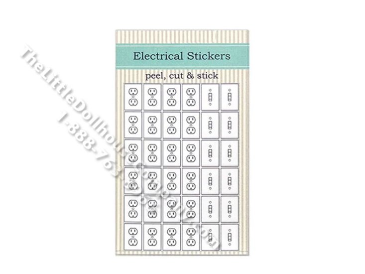 (image for) Dollhouse Miniature Electrical White Outlets and Light Switches