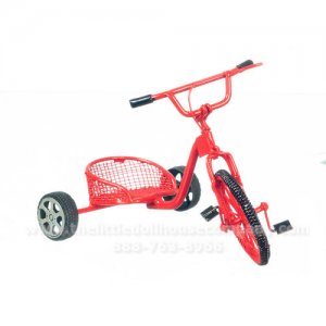 (image for) Miniature Red Pedal Bike for Dollhouses