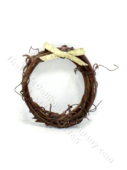 (image for) Miniature Wicker Wreath for Dollhouses
