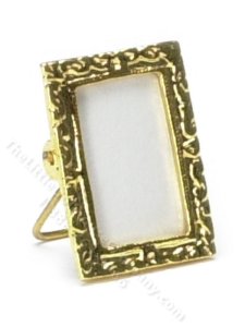 (image for) Miniature Gold Frame with Stand for Dollhouses