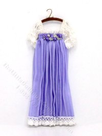 (image for) Miniature Purple Nightgown for Dollhouses