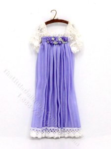 (image for) Miniature Purple Nightgown for Dollhouses