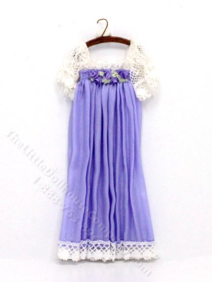(image for) Miniature Purple Nightgown for Dollhouses
