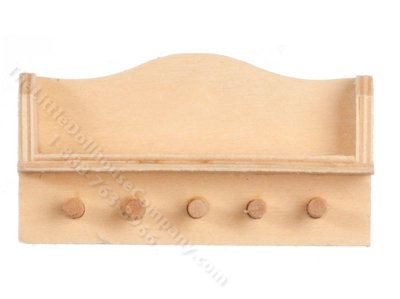 (image for) Miniature Kitchen Wall Shelf For Dollhouses - Unfinished