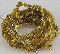 (image for) Miniature 36 Inch Long Gold Tinsel Garland for Dollhouses