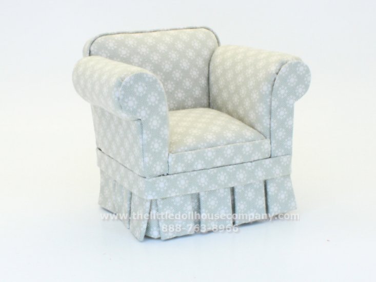 (image for) Miniature Upholstered Modern Armchair for Dollhouses