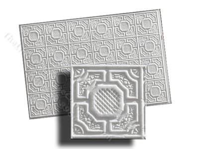 (image for) 1/2" Miniature White 3D Ceiling For Dollhouses