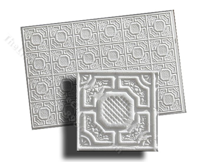 (image for) 1/2" Miniature White 3D Ceiling For Dollhouses