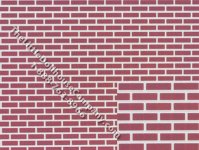 (image for) Dollhouse Scale Model Red on White Brick Vinyl Flooring