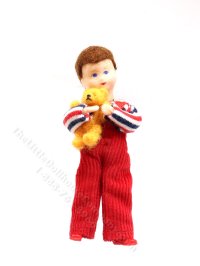 (image for) Ben with Bear Flexible Boy Doll by Erna Meyer for Dollhouses