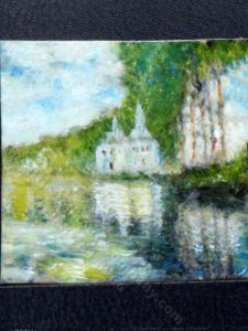 (image for) Church Along the River Painting by Larry Morganti