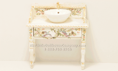 (image for) Miniature Bathroom Vanity With Sink for Dollhouses