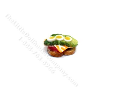 (image for) Miniature Handmade Open-Faced Sandwich for Dollhouse