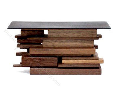 (image for) Miniature Modern Stacked Wood Console by PRD Miniatures