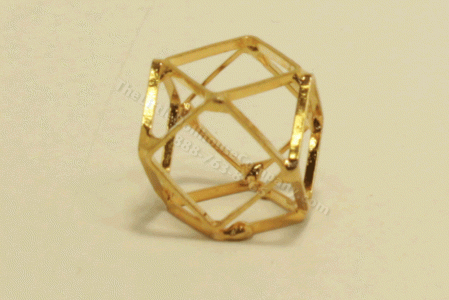 (image for) Miniature Geometric Gold Sculpture by PRD Miniatures