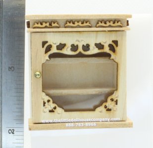 (image for) Miniature Unfinished Wall Hanging Shelf with Door