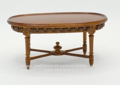 (image for) Miniature Oval Walnut Coffee Table