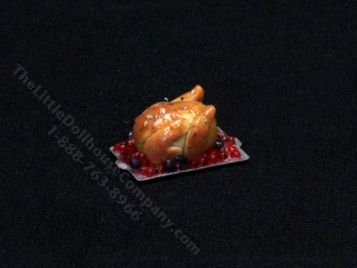 (image for) 1:24 Scale Miniature Roast Turkey for Dollhouses