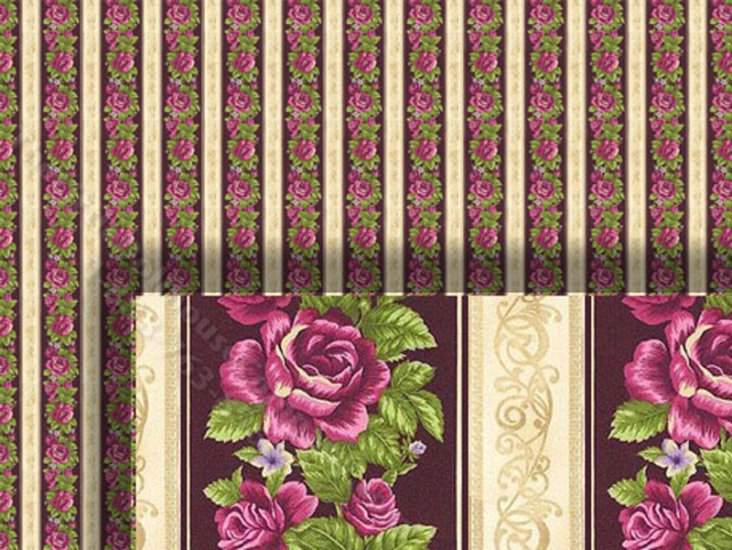 (image for) Dollhouse 1/2 Scale Model Stripe Wallpaper