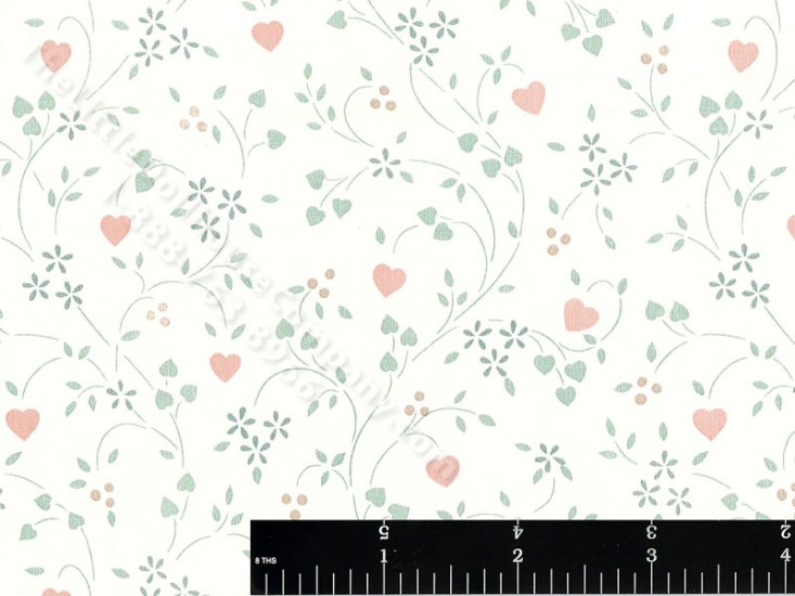 (image for) Heart Fruit Vine Miniature Wallpaper for Dollhouses