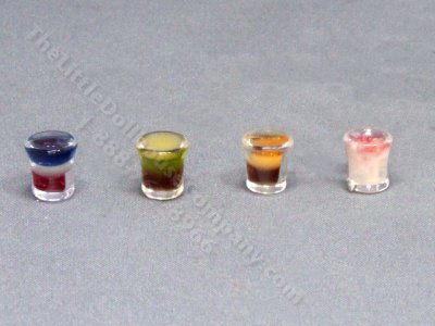 (image for) Miniature Layered Shots Glass for Dollhouses