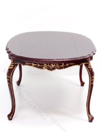 (image for) Miniature Mahogany Oval Dining Table for Dollhouses