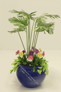 (image for) Parlour Palm Tree with Pansies by Mini Creations by Judy