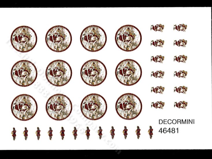 (image for) Miniature Santa Clause Decals for Dollhouses