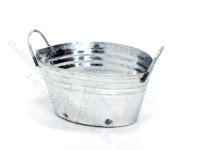 (image for) Miniature Shiny Metal Tub for Dollhouses