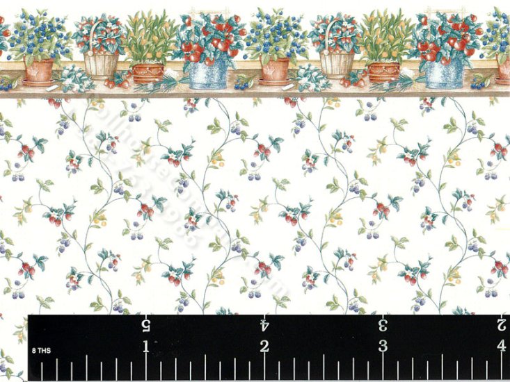 (image for) Vine Pattern Miniature Wallpaper for Dollhouses