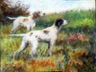 (image for) Miniature Hunting Dog Painting by Larry Morganti
