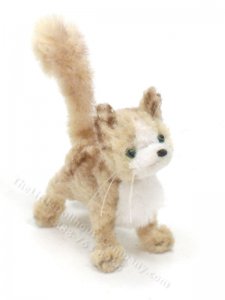 (image for) Miniature Standing Oatmeal and White Cat by Sue Wilkes