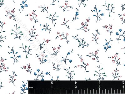 (image for) Jewel Tone Sprigs Miniature Wallpaper for Dollhouses