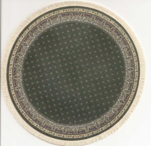 (image for) Miniature Round Regency Themed Rug for Dollhouses