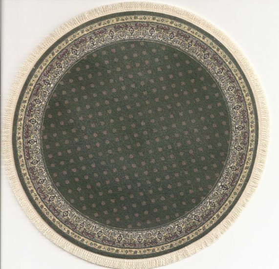 (image for) Miniature Round Regency Themed Rug for Dollhouses