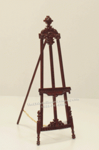(image for) Miniature Mahogany Easel For Dollhouses
