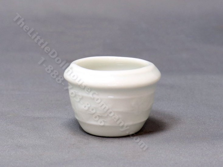 (image for) Miniature White Ceramic Flower Pot for Dollhouses