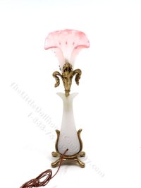 (image for) Miniature Bronze Pink Iris Lamp by Jim Pounder