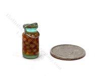 (image for) Miniature Glass Jar of Pickled Onions for Dollhouses
