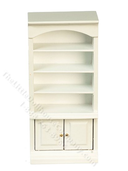 (image for) Miniature White Bathroom Cupboard for Dollhouses