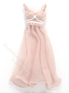 (image for) Miniature Pink Long Night Gown for Dollhouses