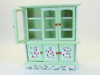 (image for) Miniature Strawberry Three Door Hutch for Dollhouses