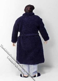 (image for) Miniature Chris Doll in Blue Robe for Dollhouses