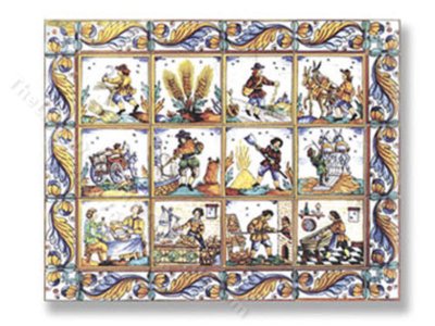 (image for) Dollhouse Scale Model Picture Mosaic Tile