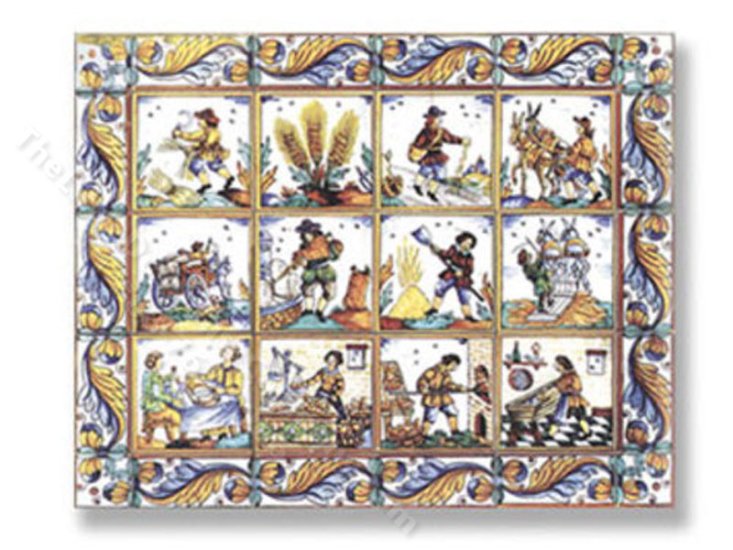 (image for) Dollhouse Scale Model Picture Mosaic Tile